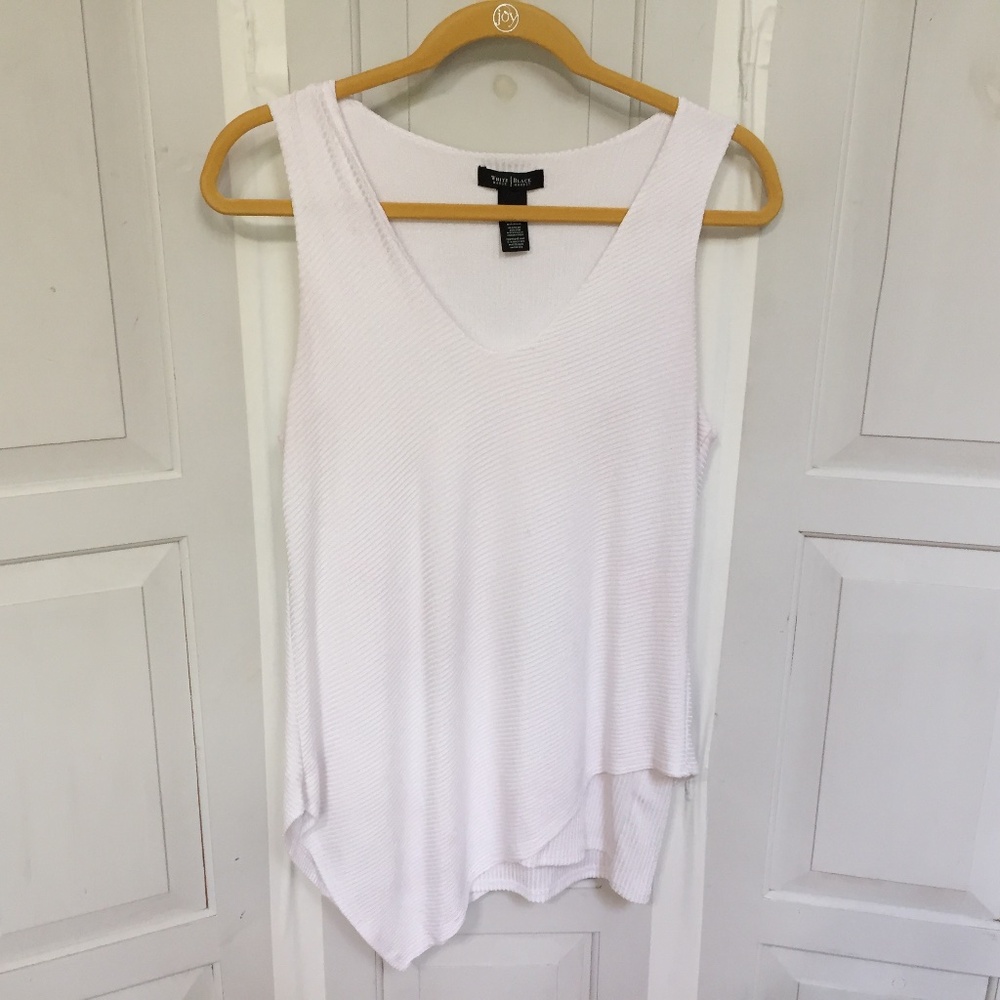 White House Black Market White Tank Top